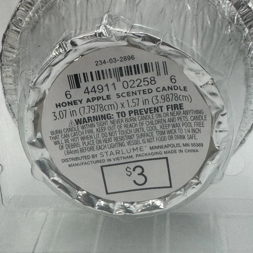Target Bullseye Pie Candles Honey Apple & Pumpkin‎ Spice 3in NEW